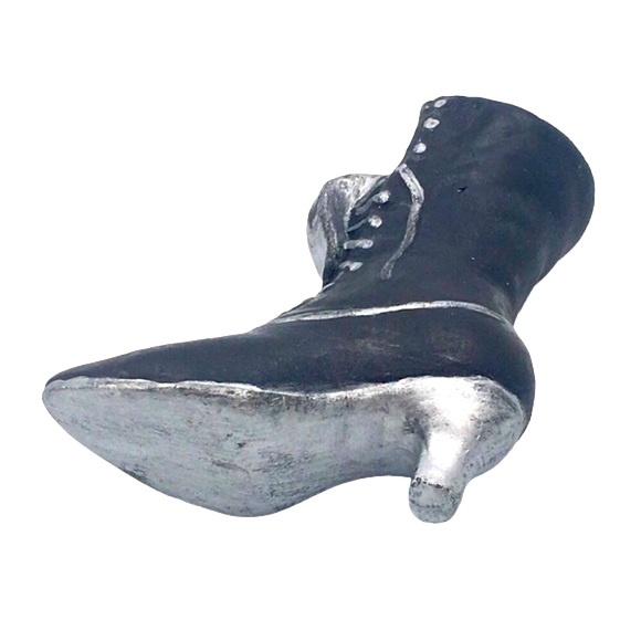 Miniature Black Witch Boot Figurine Decor - Picture 4 of 6